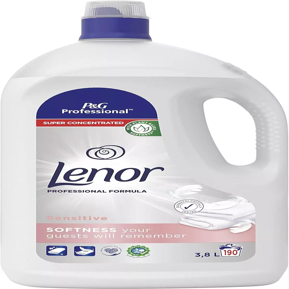 Lenor – Professional Sensitive Fabric Softener, 190 Washes – 3.8L – Default Title