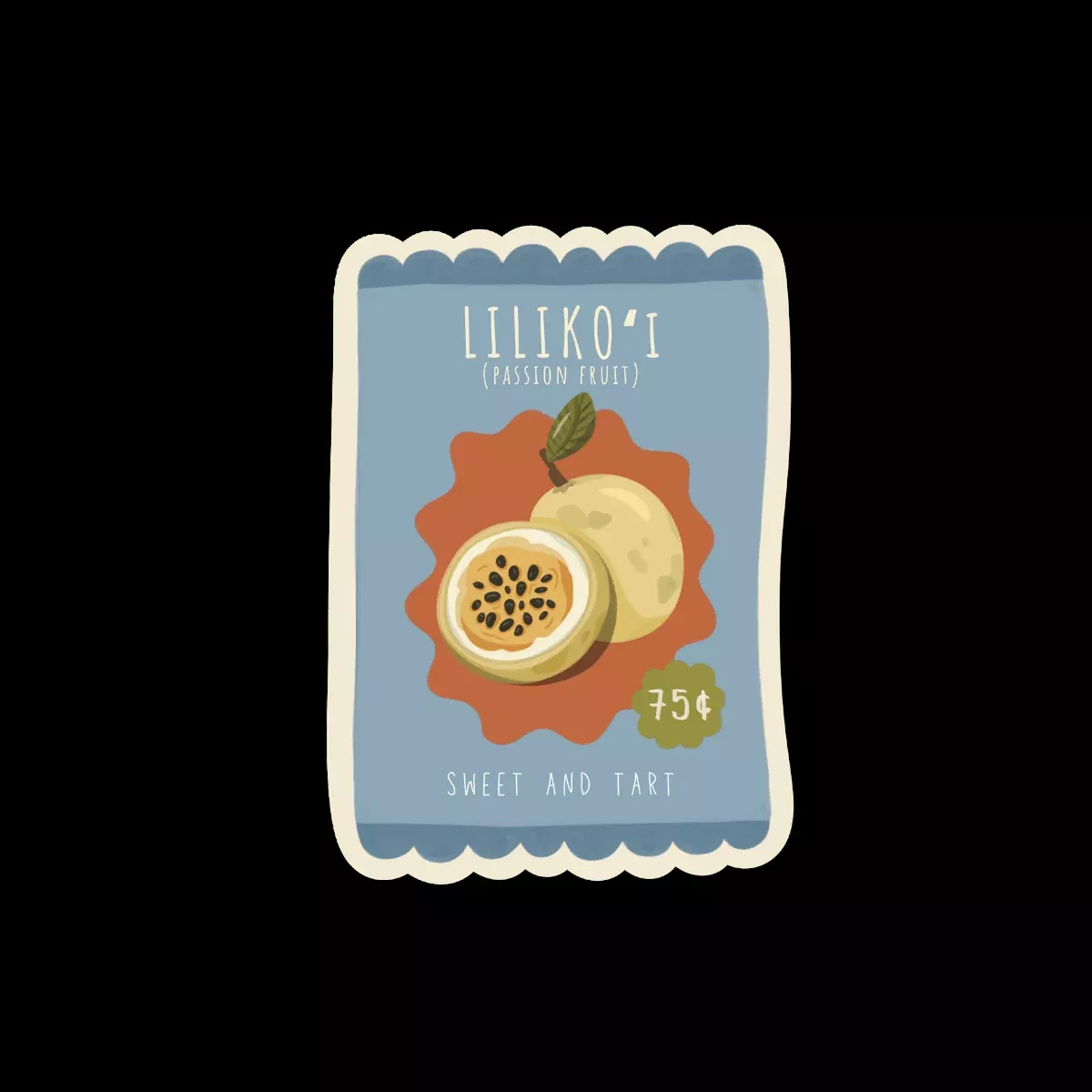 Lilikoʻi Seed Packet Sticker