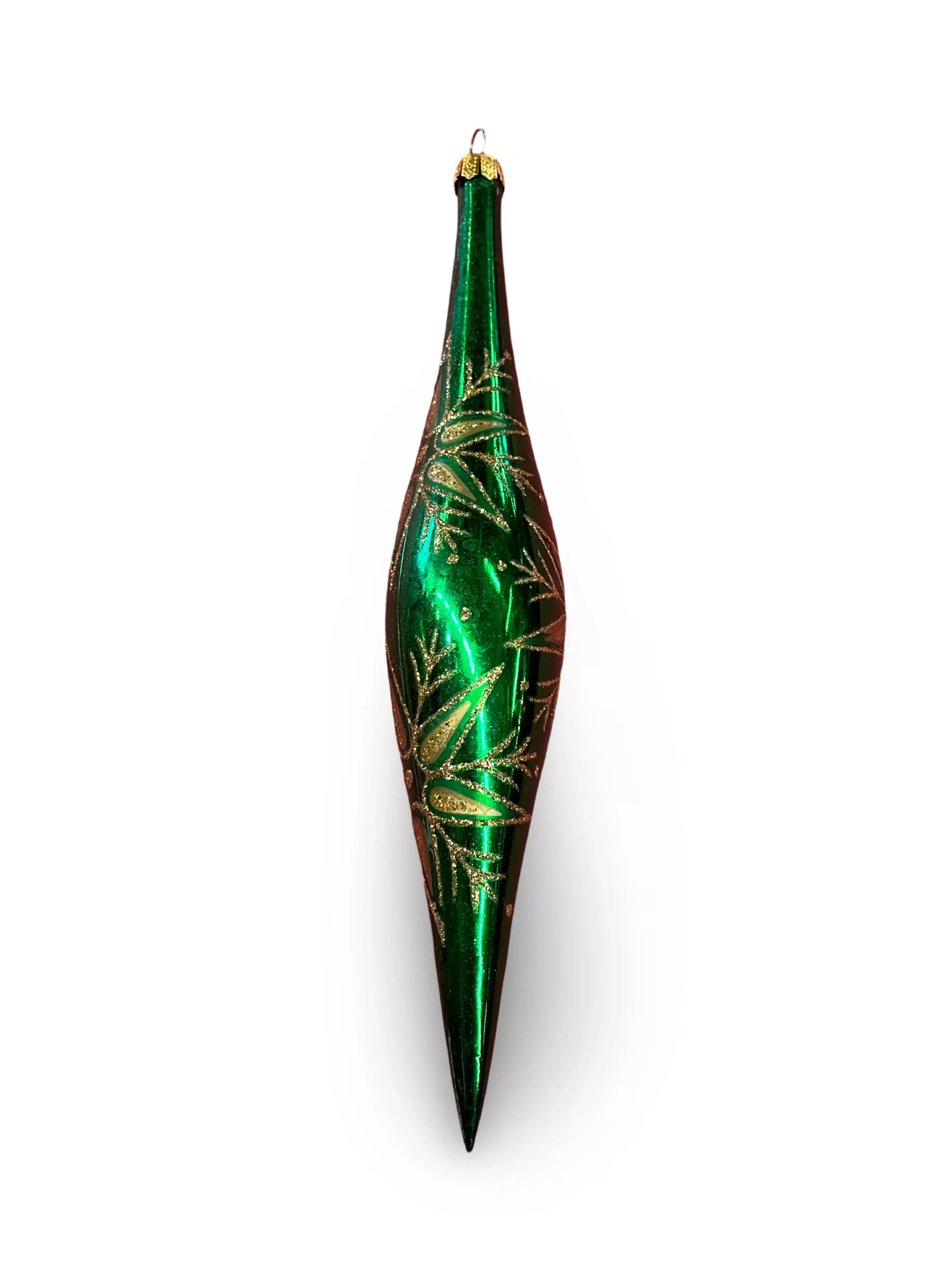 Long Green Icicle Ornament