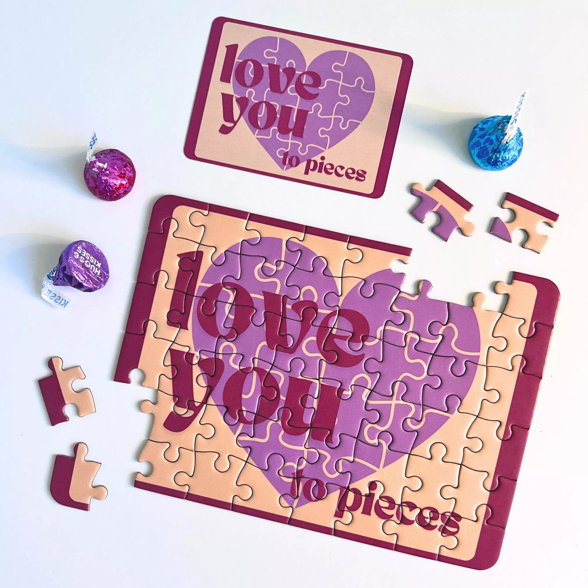 Love You To Pieces Postcard Puzzle