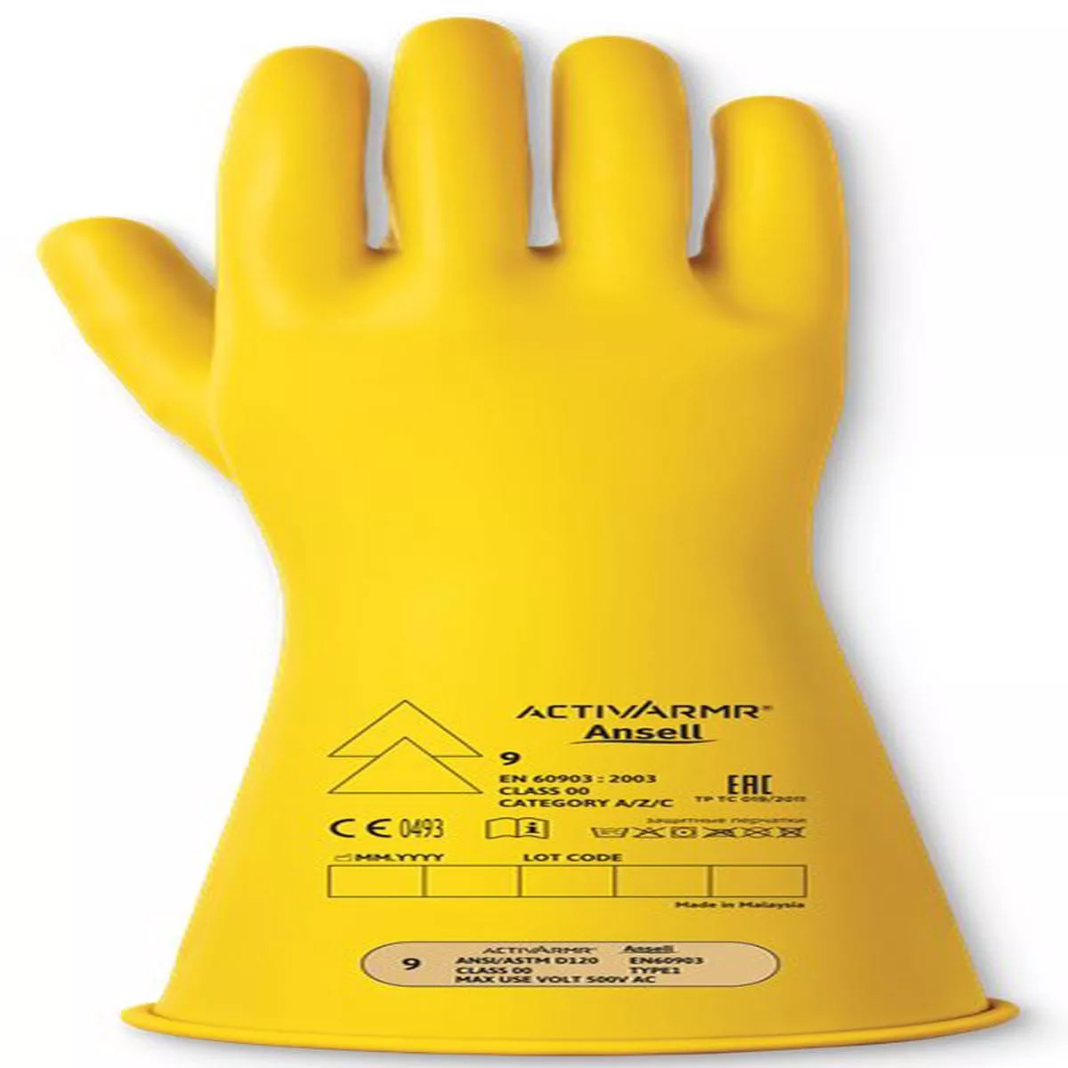Low Volt Electrical Insulating Glove (Class 00) 14″ Sz ALL SIZES