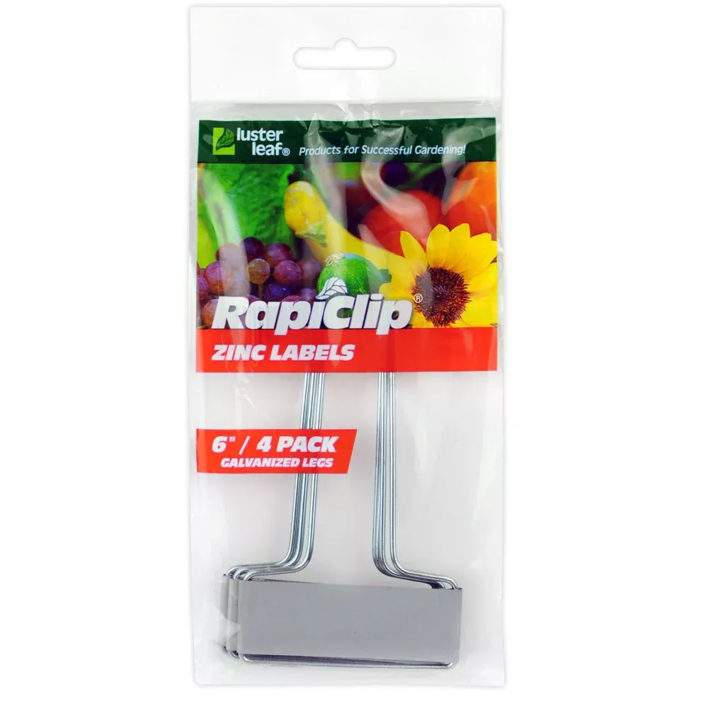 Luster Leaf, Rapiclip Zinc Plant Labels, 6", 4pk