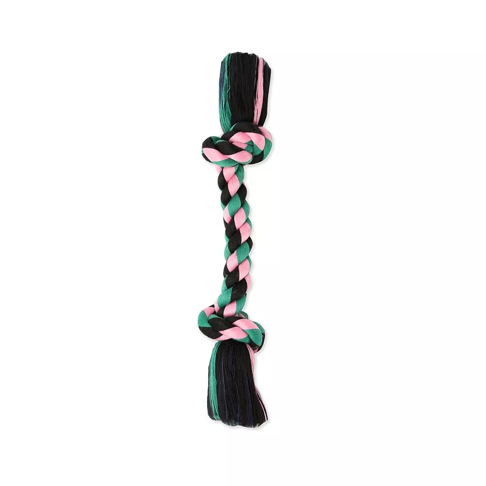 Mammoth Flossy Chews 2-Knot, Bones Color Rope Colossal Dog Toy, 19"