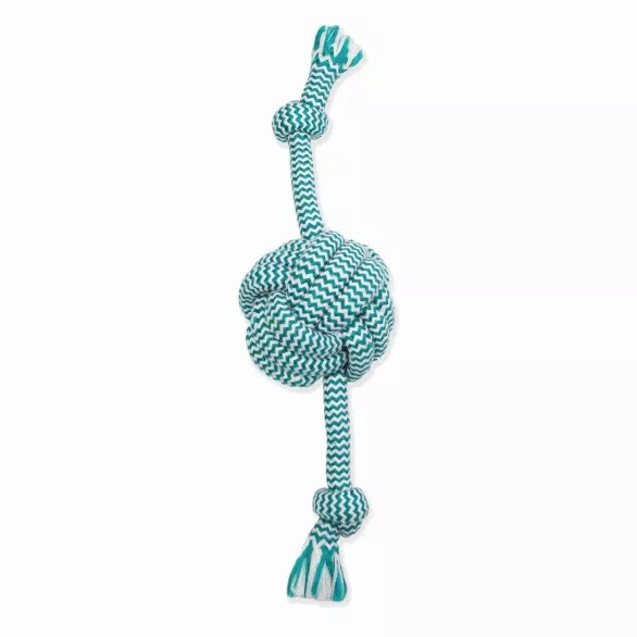 Mammoth Small Monkey Fist Ball with Rope Ends, Color Varies, 13"