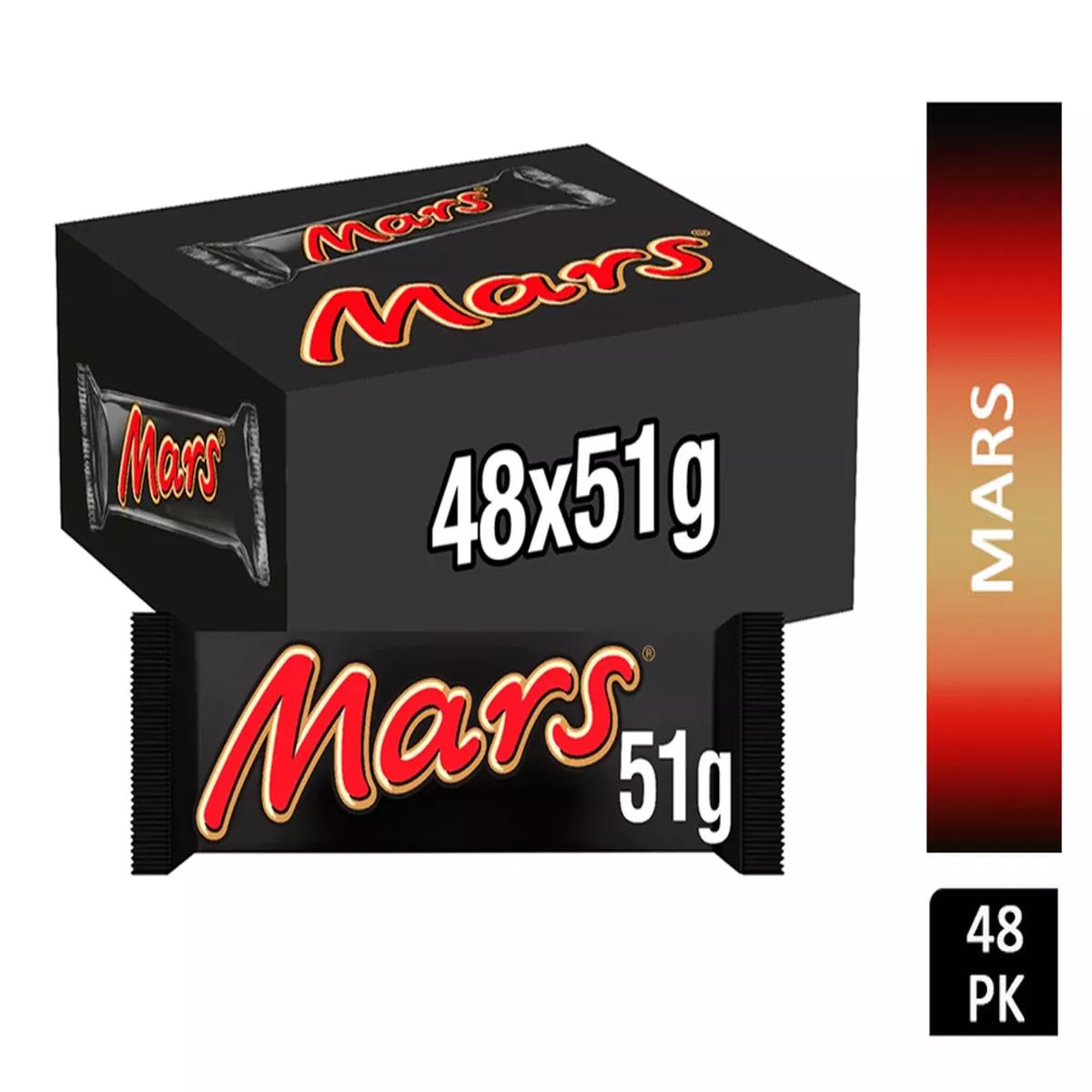 Mars Bars 51g, Pack of 48 – 100513