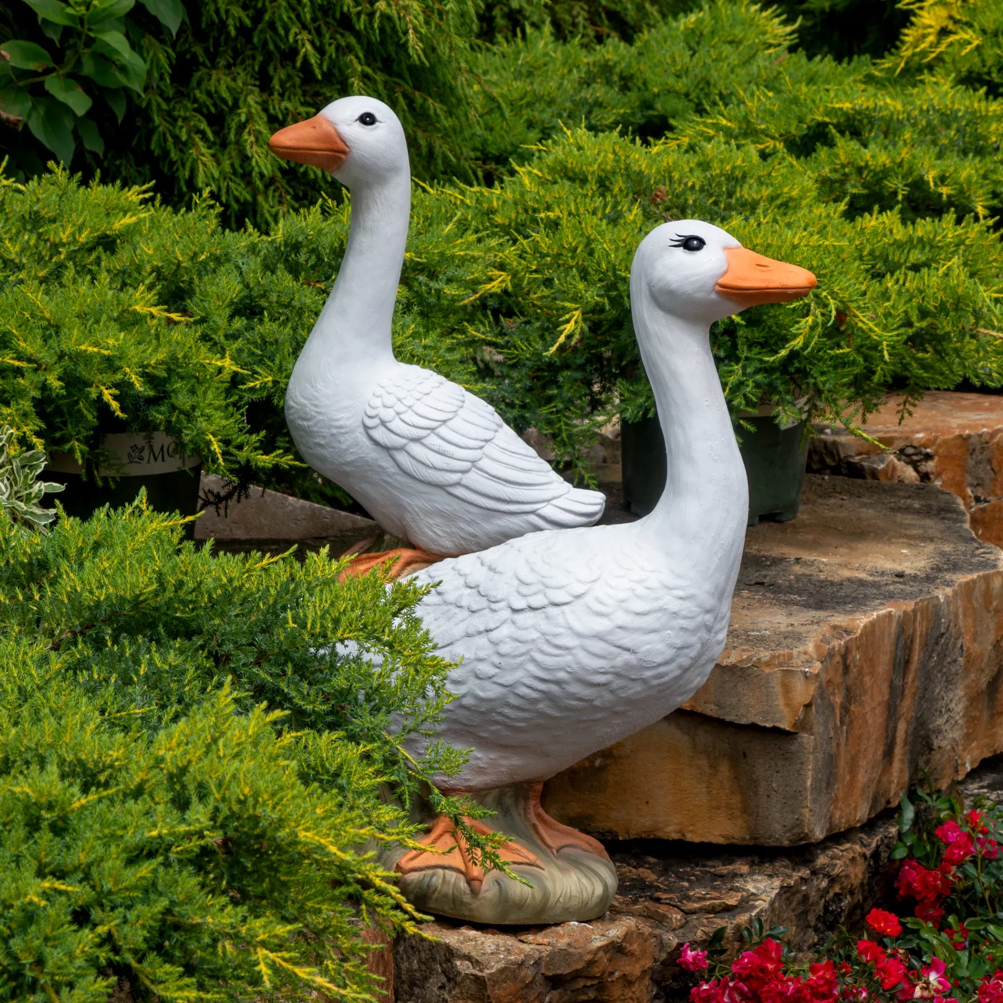 Massarelli's, Painted Porch Goose Statue (Multiple Sizes)