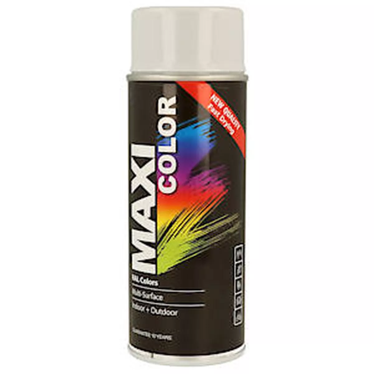 Maxicolor Quick Drying Spray Paint Gloss Light Grey 400ml – Default Title