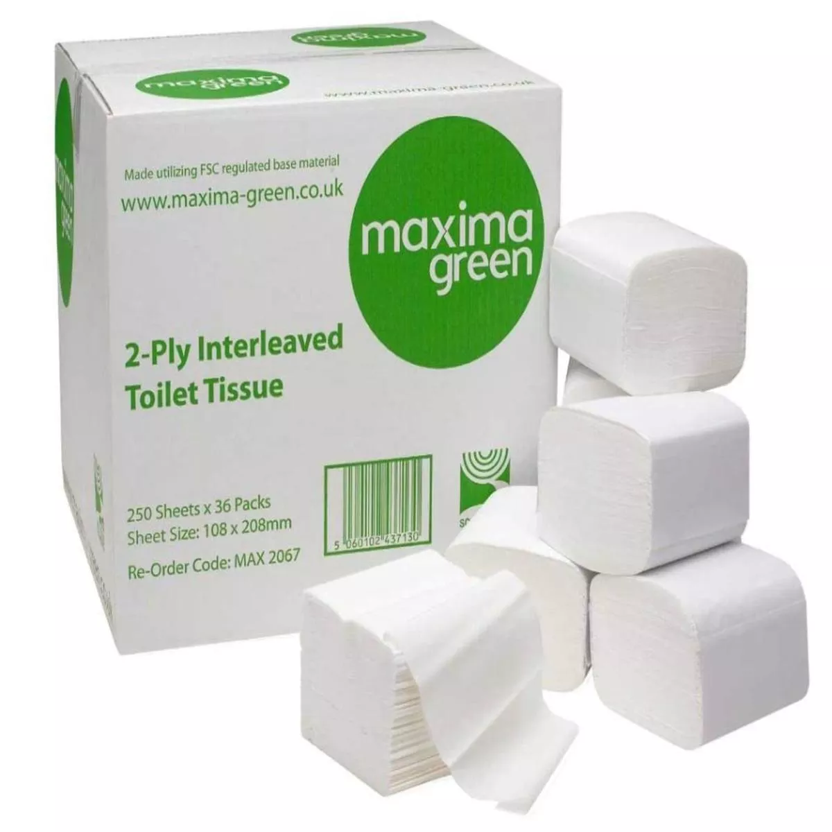 Maxima Bulk Pack Toilet Tissue 2-Ply 300 Sheets White (Pack of 30) – Default Title
