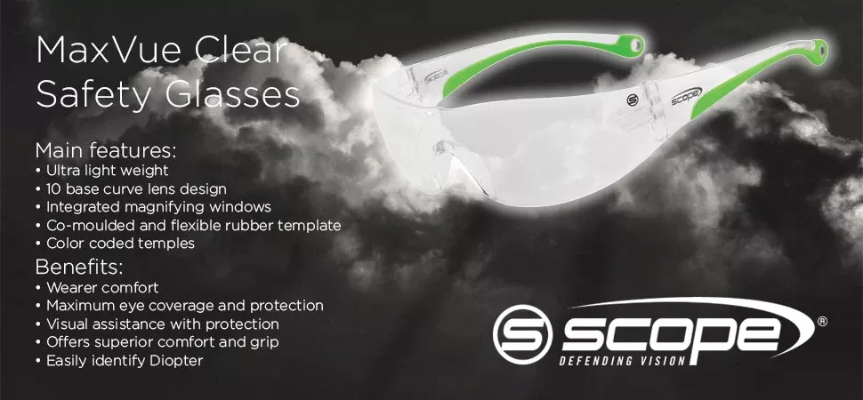 MaxVue Clear Safety Glasses