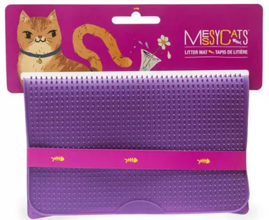 Messy Cats Litter MatPurple