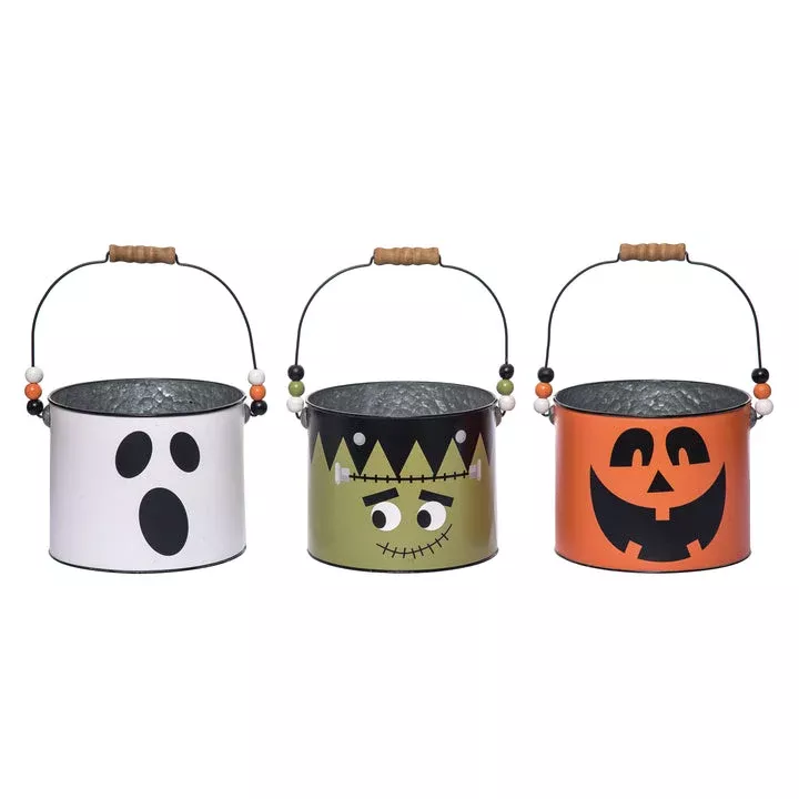 Metal Spooky Character Bucket - Assorted Styles, Sold Separately