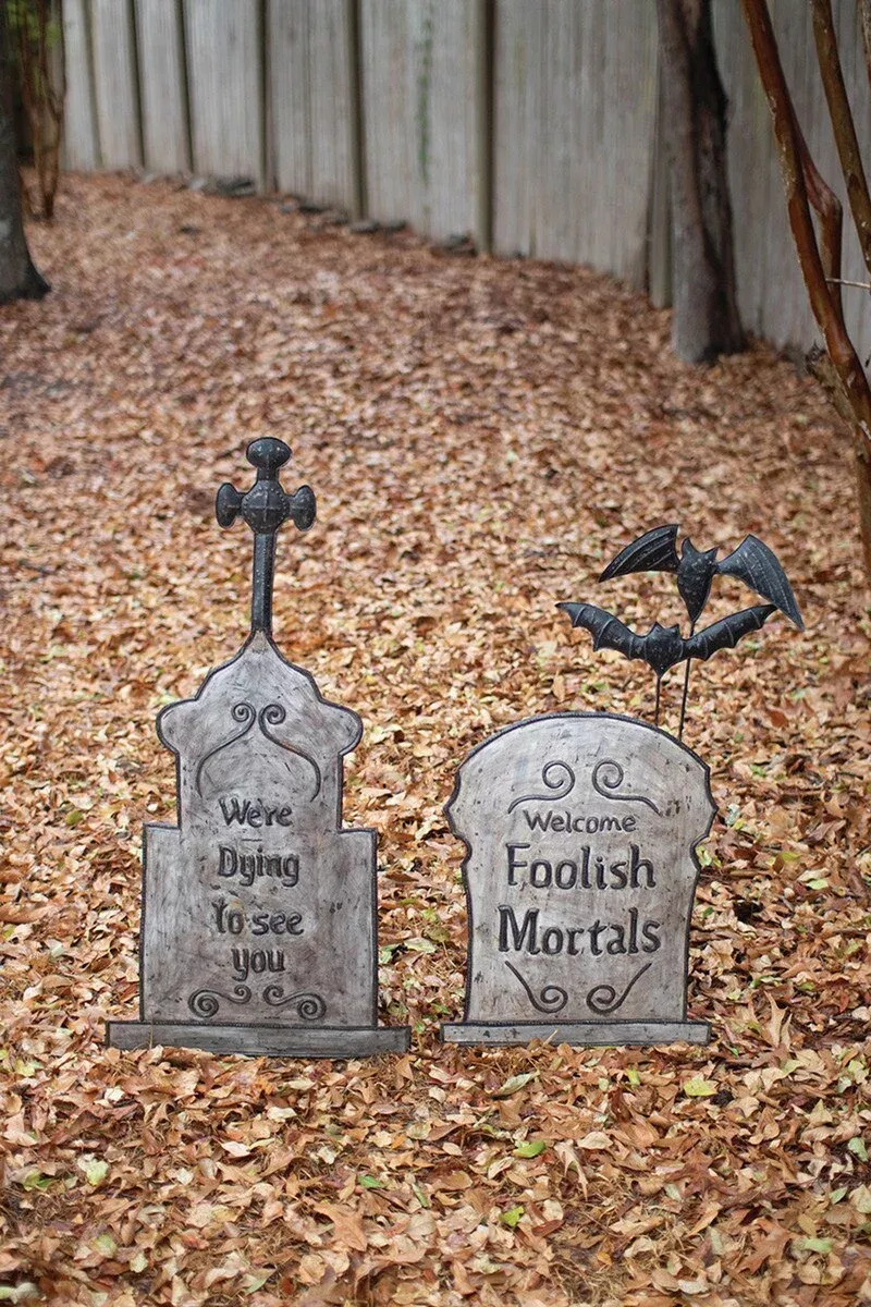 Metal Tombstone Yard Stakes