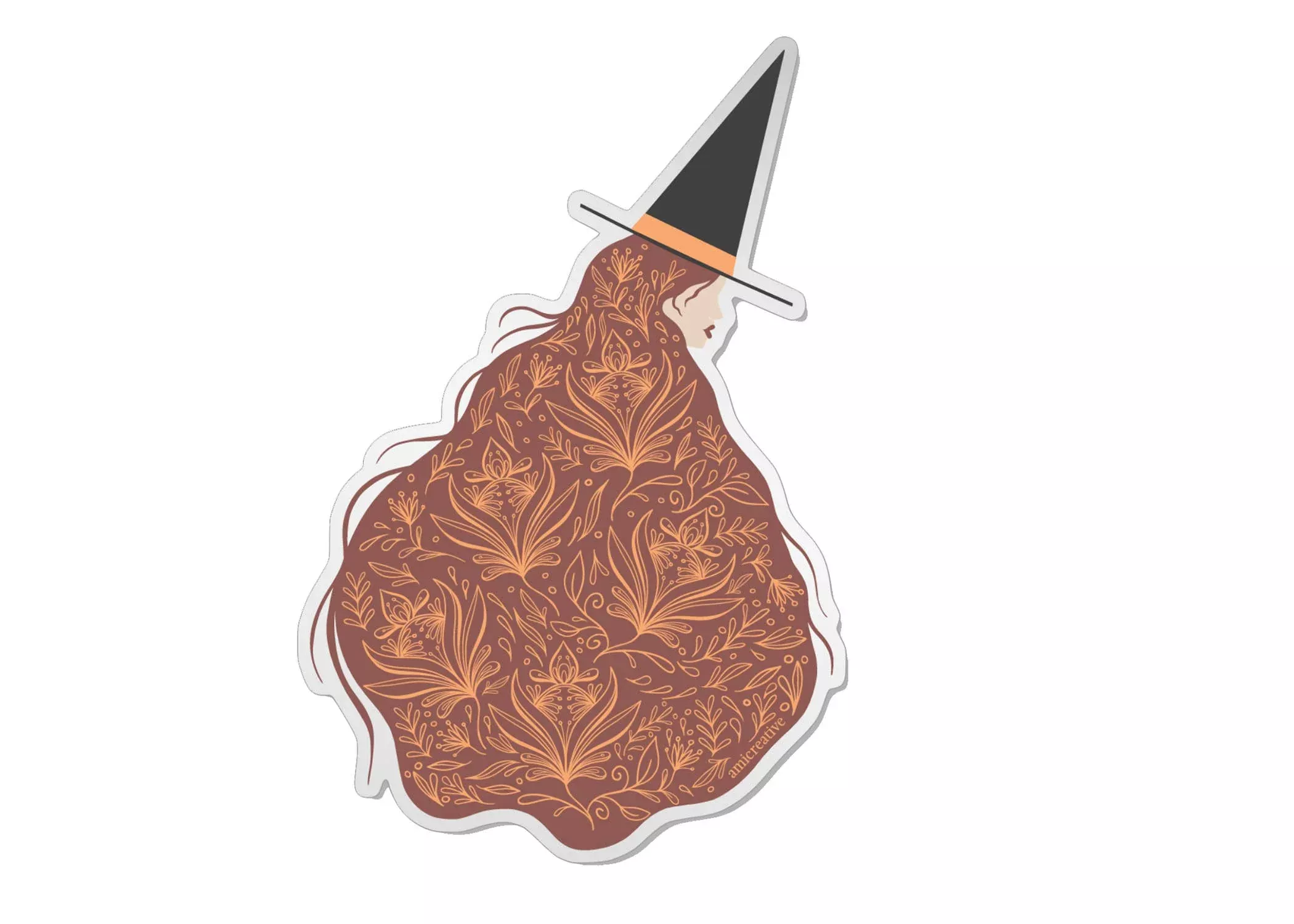 Midnight Witch Metallic  Vinyl Sticker