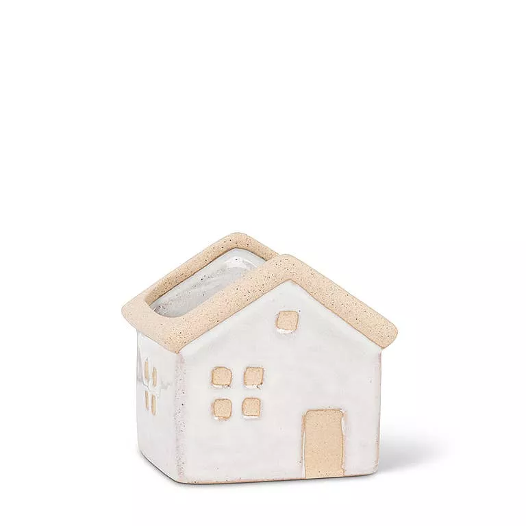 Mini House Planter-Gry-2.5" L