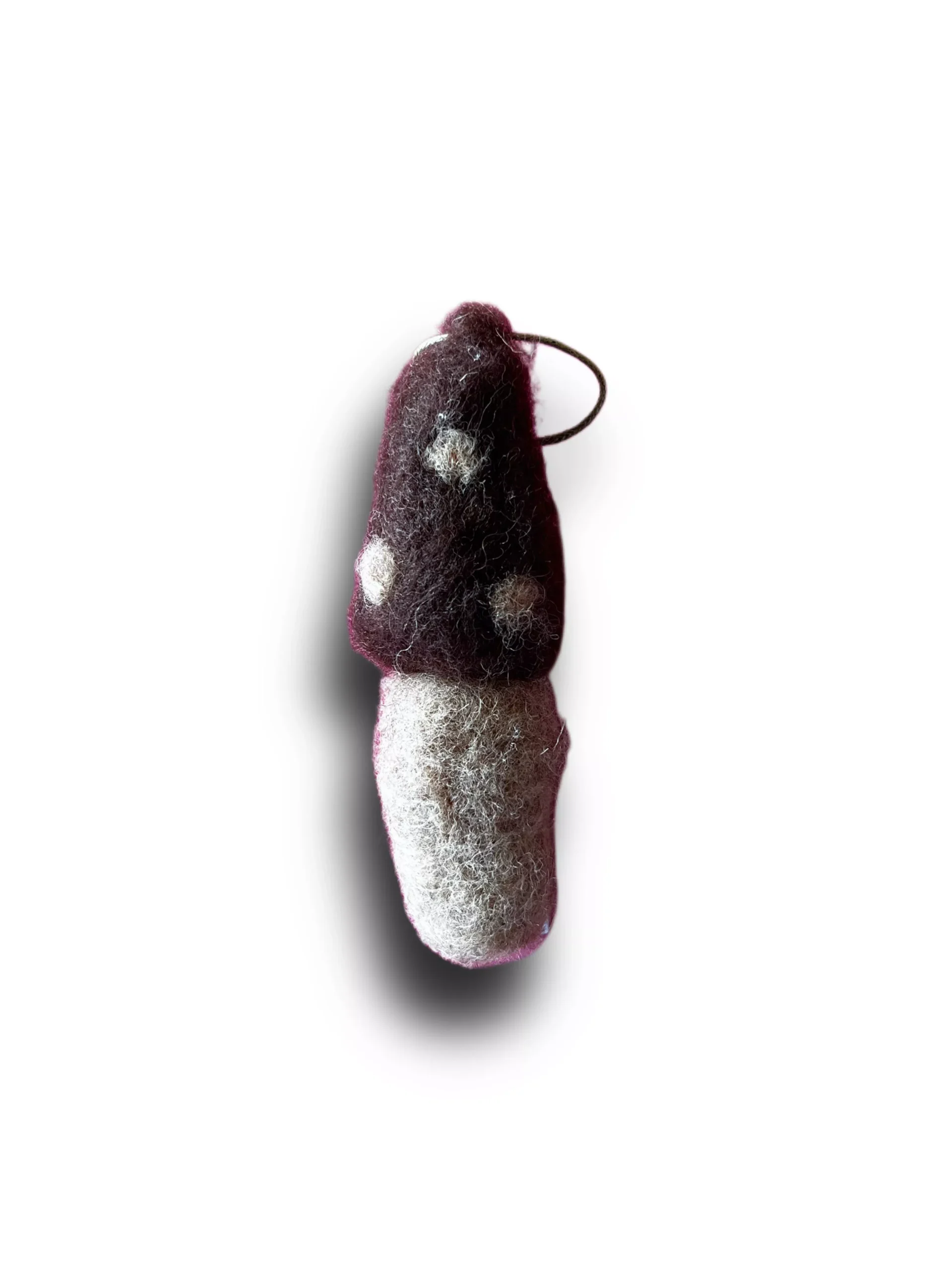 Mushroom Ornament Spotted Wooly Sm