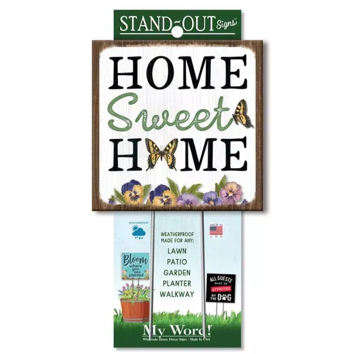 My Word! Stand Out Sign - Home Sweet Home (butterflies)