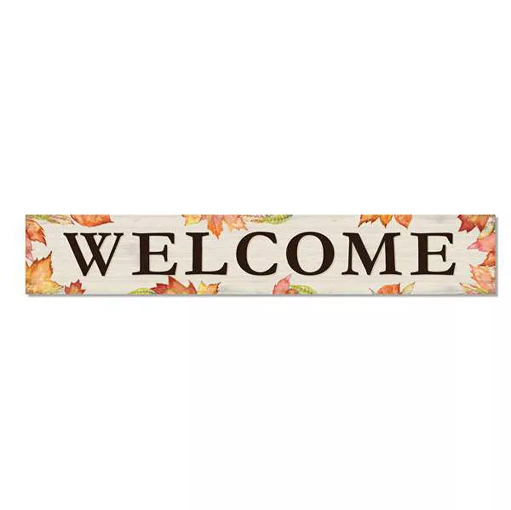 My Word, Welcome With Fall Leaves Above Board