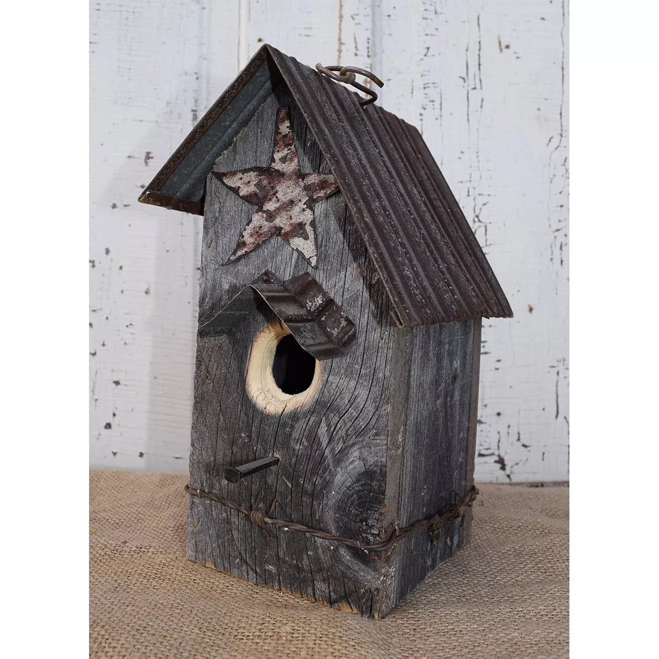 Nature Creations Rustic Barnboard Birdhouse, Small #12 (Colors May Vary)