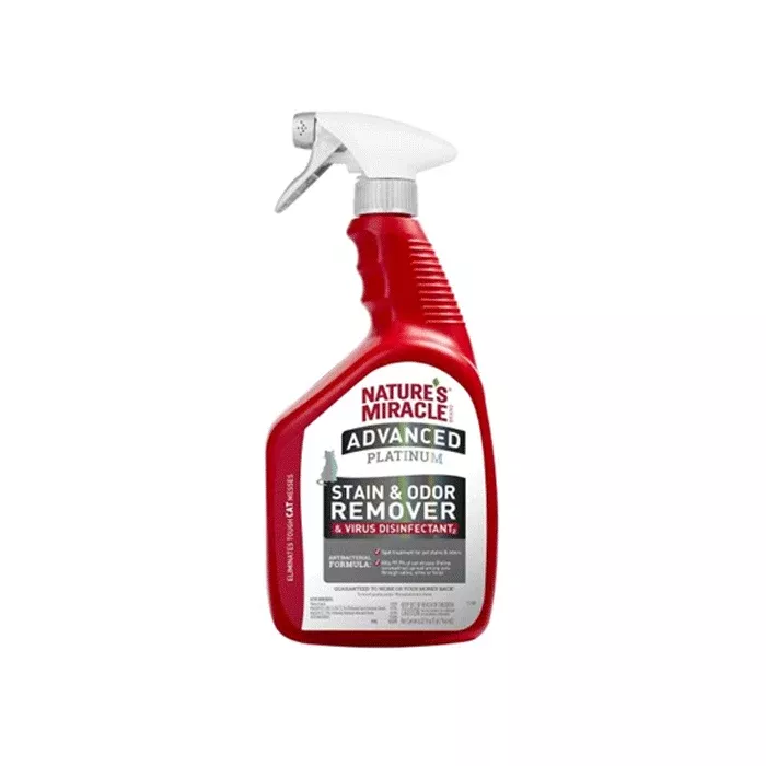 Nature's Miracle Advanced Platinum Stain & Odor Remover & Virus Disinfectant Spray Just for Cats, 32 oz.