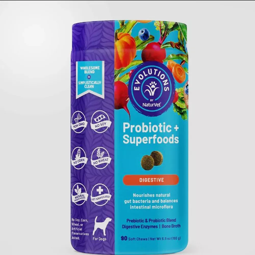 NaturVet, Evolutions, Probiotic Soft Chews, 90 ct