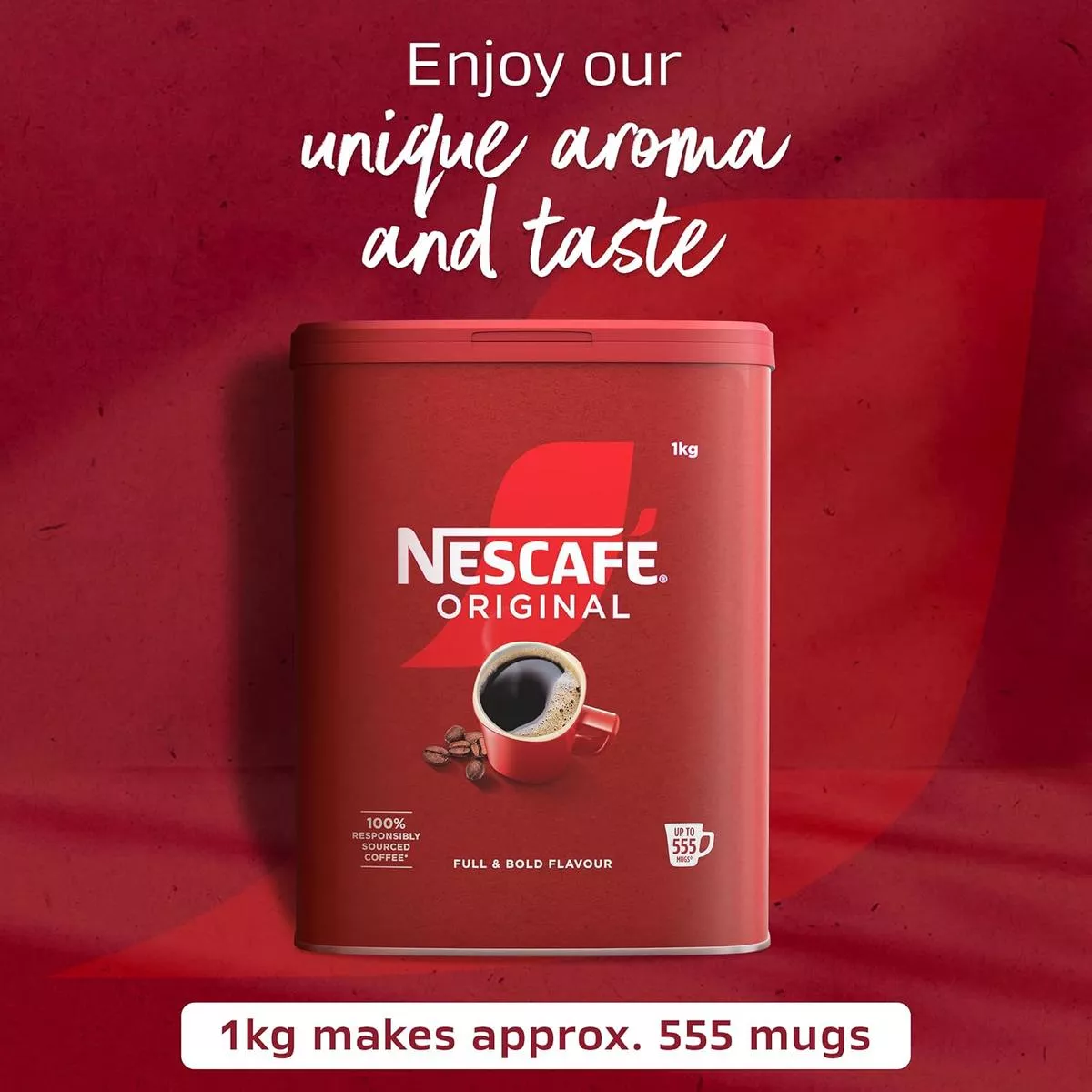 Nescafe Original Coffee Granules Tin 1kg {Large 555 Cups} – 3