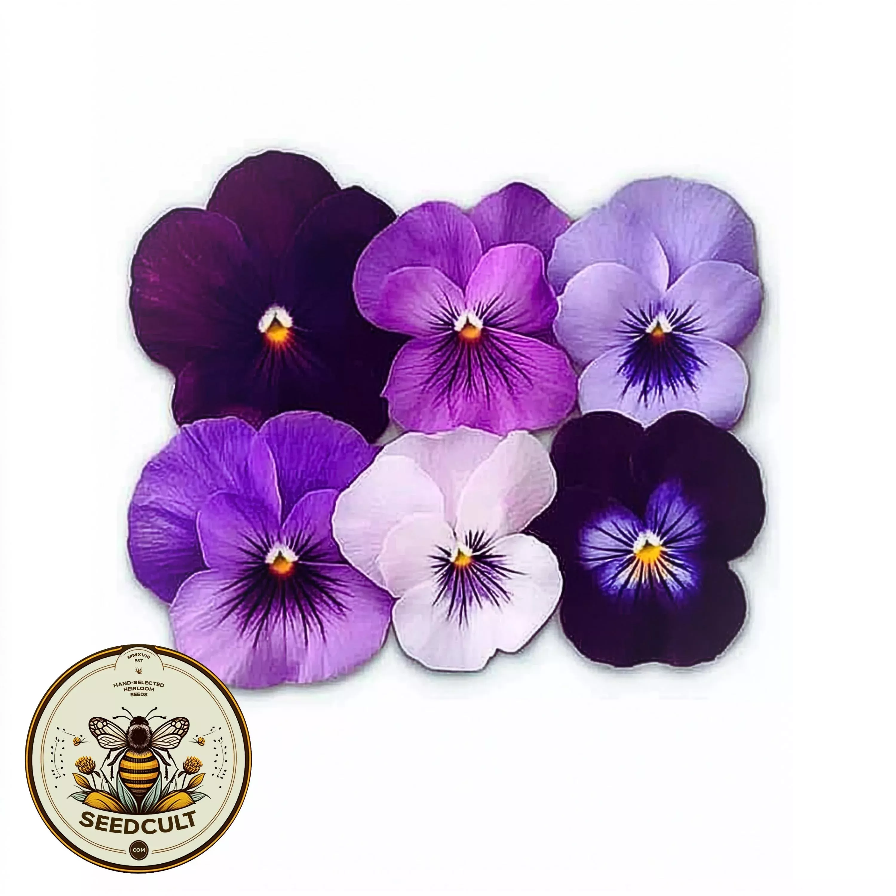 NEW! Blackberry Mix Viola Seeds, Admire, Viola Cornuta, VL4025
