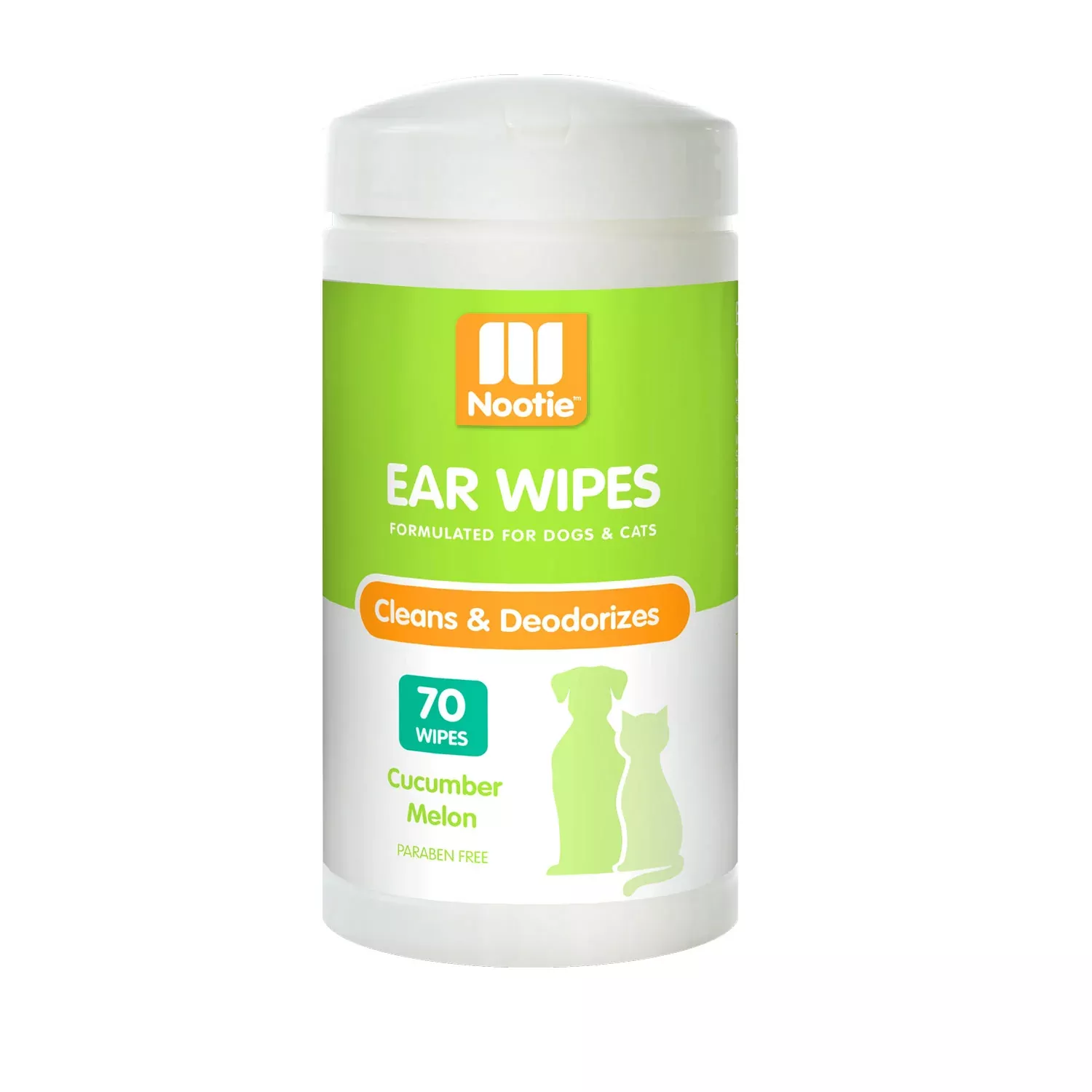 Nootie Pet Ear Wipes, Cucumber Melon 70 Count