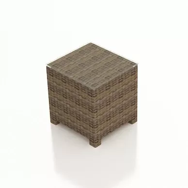 NorthCape, Bainbridge Square End Table with Glass