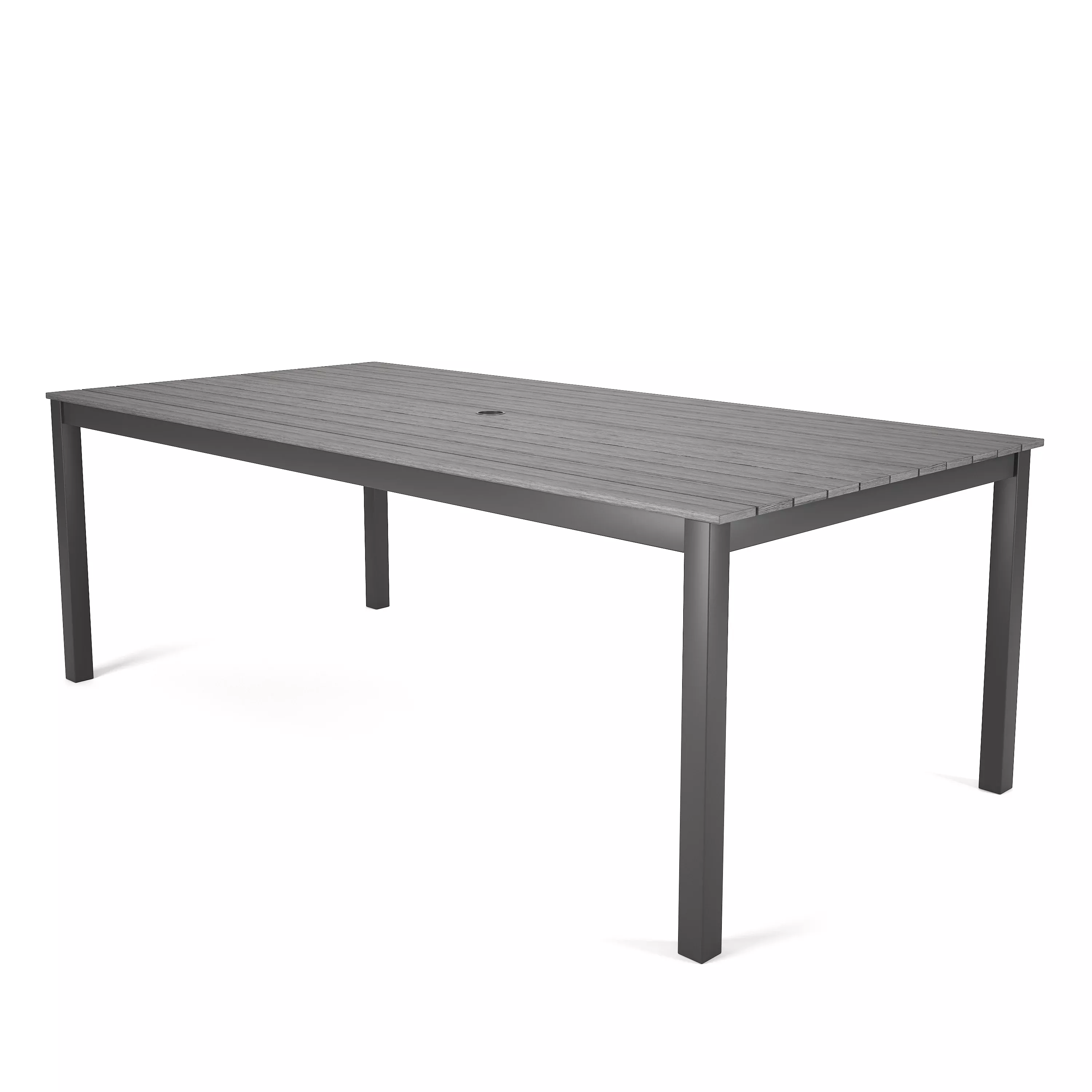 NorthCape, Chalfonte 83″ Rectangle Dining Table with Umbrella Hole