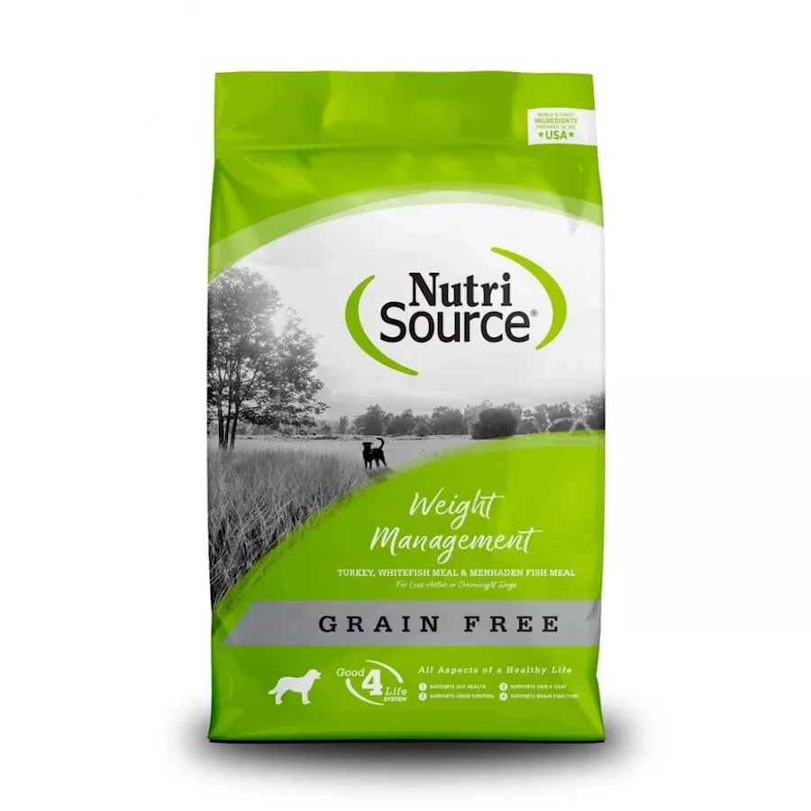 NutriSource Grain-Free Weight Management Turkey & Whitefish, 12 lb