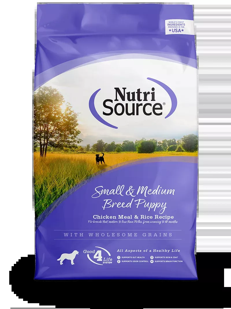 NutriSource Small & Medium Breed Puppy Dog Food, 12 lb