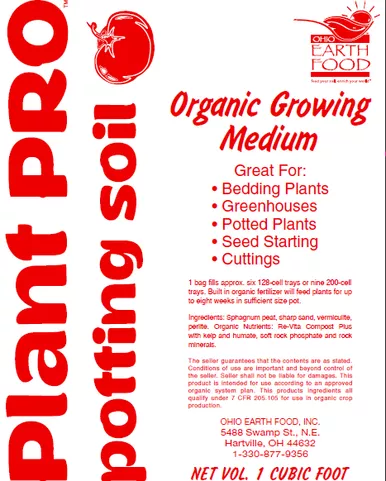 Ohio Earth Food Plant Pro Potting Soil 1CF