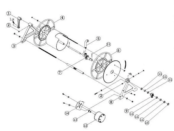 Old Style Nordic Electric Hose Reel Parts - Weed Man Parts
