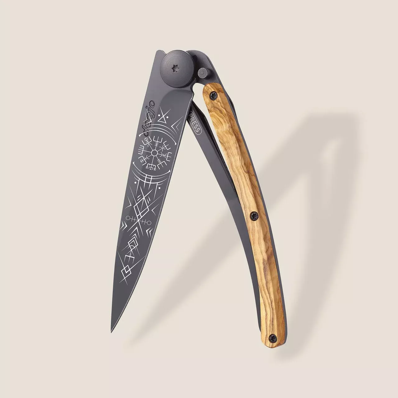 Olive Wood - Viking Vegvisir