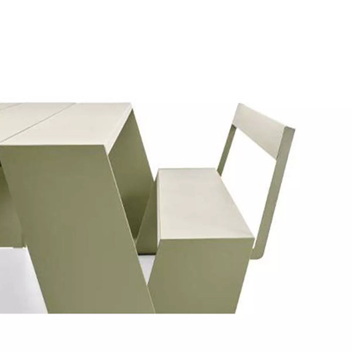 One-Piece Bench Combination – Combination | Army Green with single backrest
