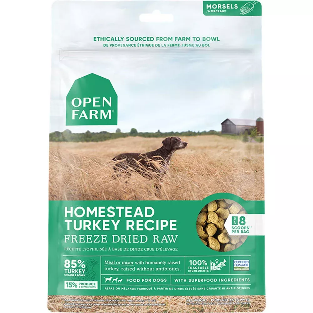 Open Farms, Freeze Dried Morsels Turkey, 3.5 oz