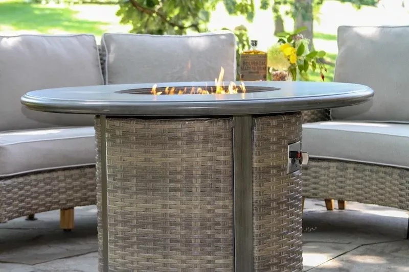 Outdoor Interiors, Round Grey Fire Pit