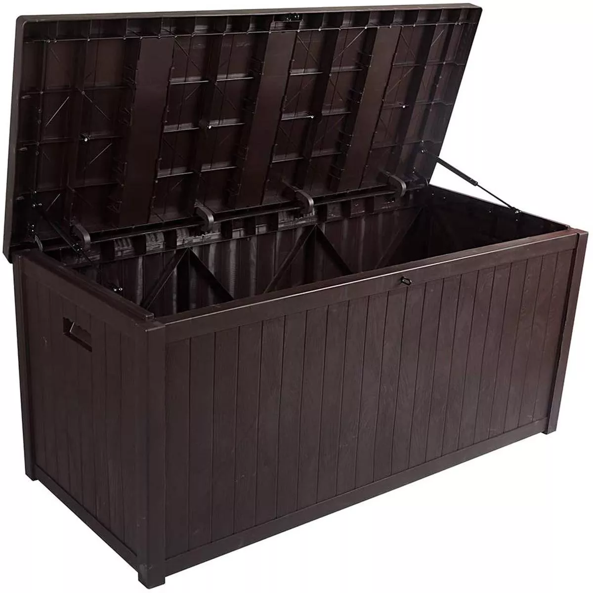 Outdoor wicker resin storage – Coffee-Wood pattern
