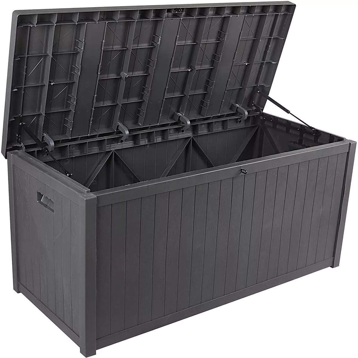 Outdoor wicker resin storage – Grey-Wood pattern