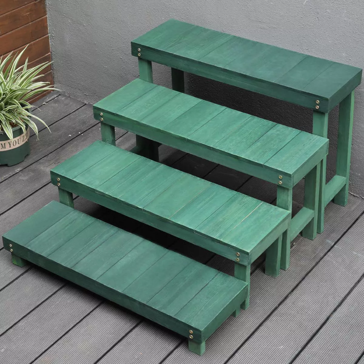 Outdoor Wood Flower Stand – Length 120x width 25x height 40cm