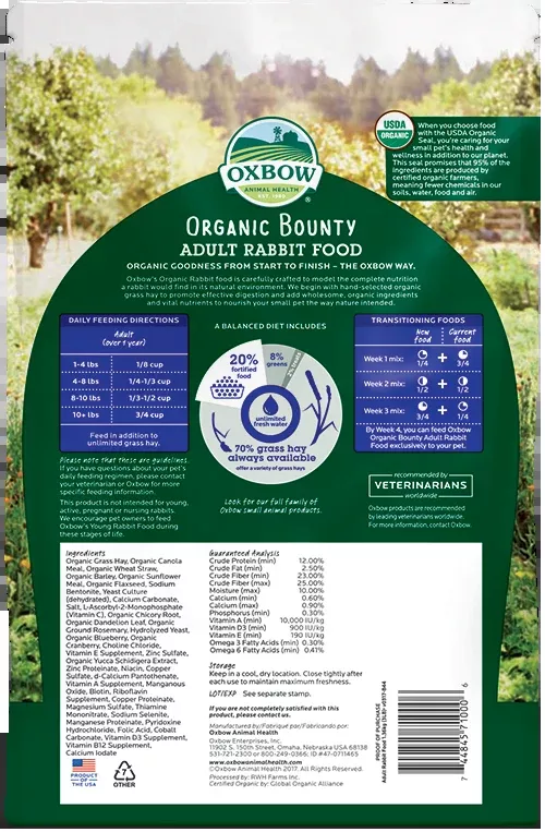 Oxbow Organic Bounty - Adult Rabbit