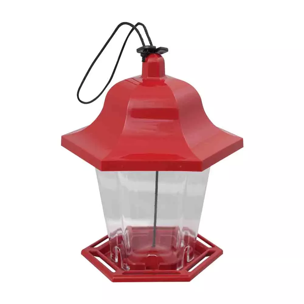 Pennington Songbird Lantern Feeder, Red, 8.25" H