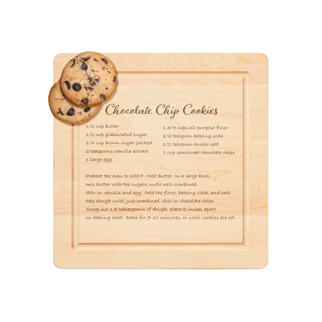 Personalized - Recipe 12X12 Square Maple Board