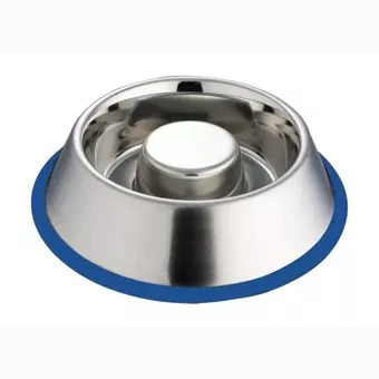 Pet Bowl 18oz No Tip SS Slow Feed