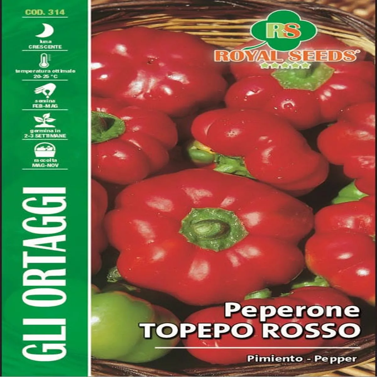 Pimiento – Pepper Topepo Rosso – Royal Seed /RYMO 97/91