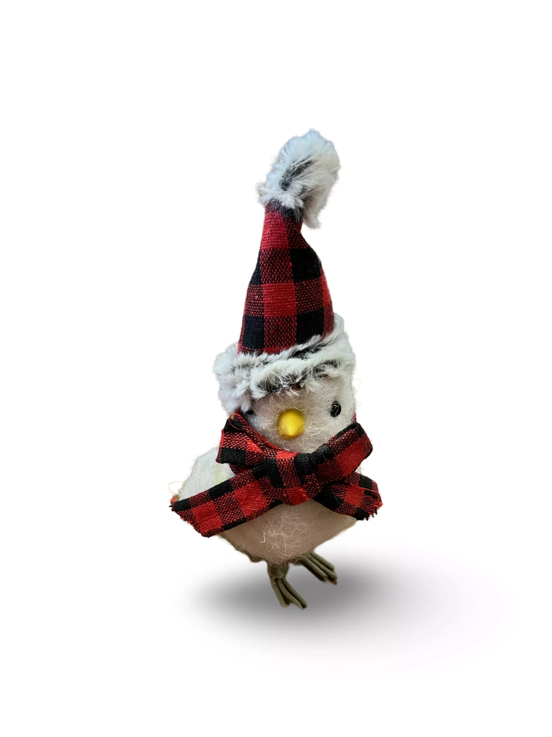 Plaid Chick Ornament