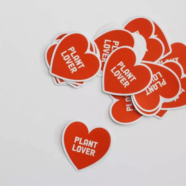 Plant Lover Heart Sticker