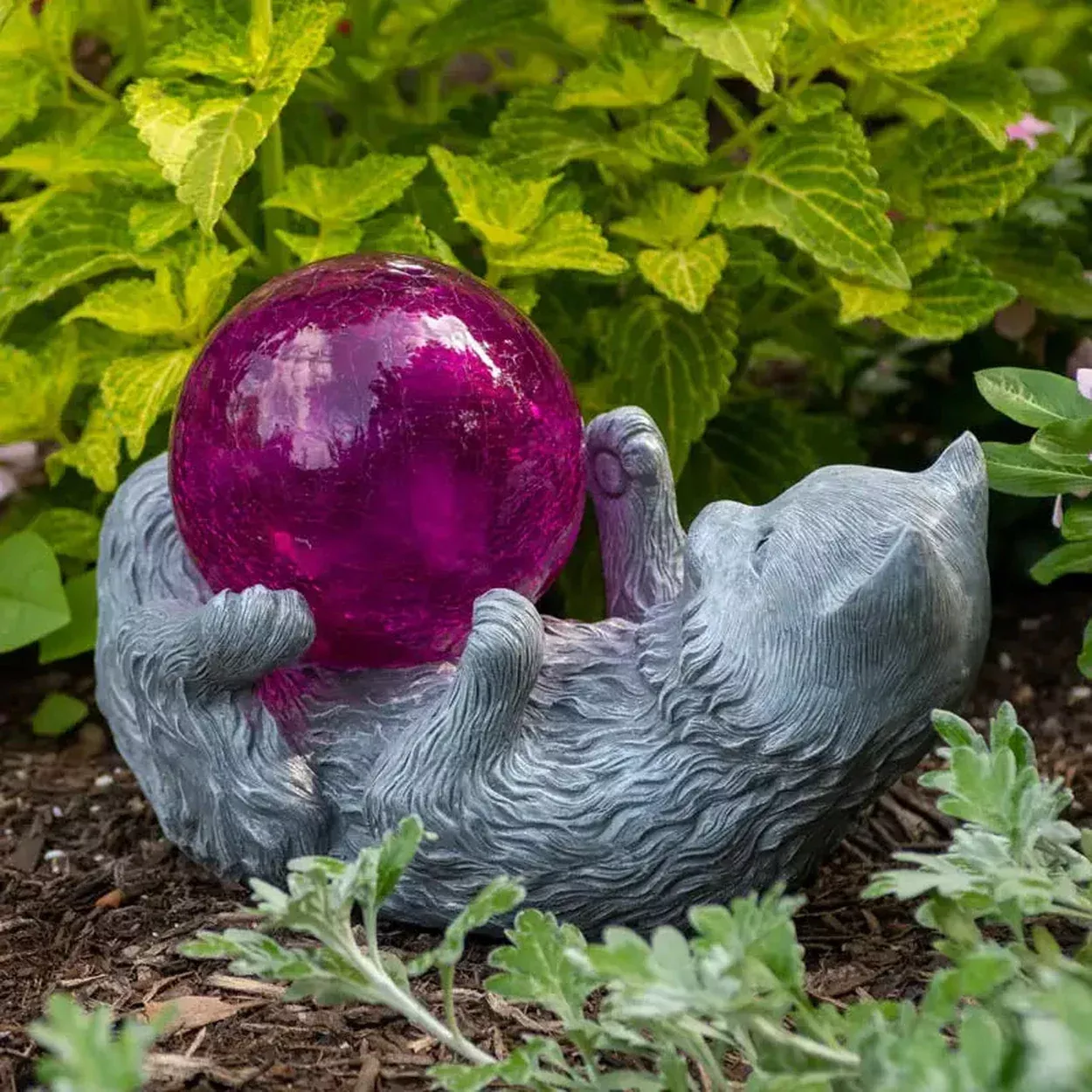 Playing Cat with Gazing Ball