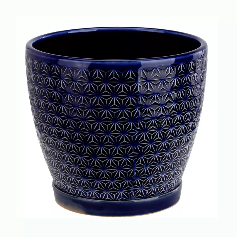Prism Planter, Cobalt Blue, 6 in. D. 5.25 in. H | Napco