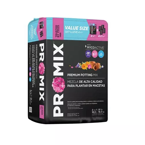Pro-Mix Premium Potting Mix with MycoActive, 2 Cubic Foot Compressed